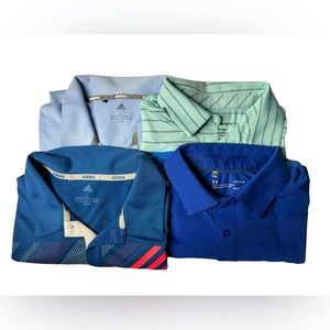 Adidas / Under Armour Golf Polo Men’s Size Large Lot of 4